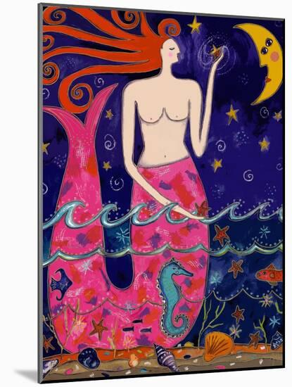 Big Diva Mermaid Making Stars-Wyanne-Mounted Giclee Print