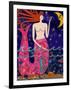 Big Diva Mermaid Making Stars-Wyanne-Framed Giclee Print