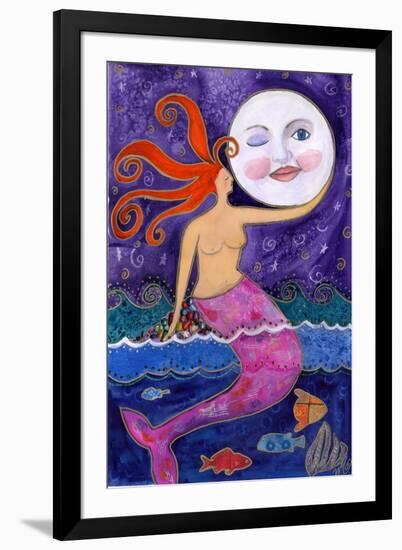 Big Diva Mermaid Moon Lover-Wyanne-Framed Giclee Print