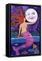 Big Diva Mermaid Moon Lover-Wyanne-Framed Stretched Canvas