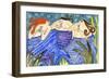 Big Diva Mermaid Wine Club-Wyanne-Framed Giclee Print