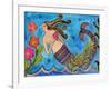 Big Diva Mermaid with Heart-Wyanne-Framed Giclee Print