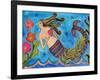 Big Diva Mermaid with Heart-Wyanne-Framed Giclee Print