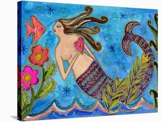 Big Diva Mermaid with Heart-Wyanne-Stretched Canvas