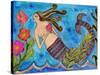 Big Diva Mermaid with Heart-Wyanne-Stretched Canvas