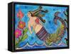 Big Diva Mermaid with Heart-Wyanne-Framed Stretched Canvas