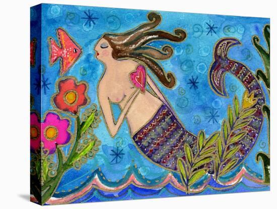 Big Diva Mermaid with Heart-Wyanne-Stretched Canvas