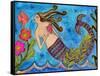 Big Diva Mermaid with Heart-Wyanne-Framed Stretched Canvas