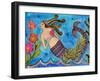 Big Diva Mermaid with Heart-Wyanne-Framed Giclee Print