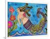 Big Diva Mermaid with Heart-Wyanne-Framed Giclee Print