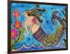 Big Diva Mermaid with Heart-Wyanne-Framed Giclee Print