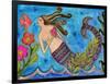 Big Diva Mermaid with Heart-Wyanne-Framed Giclee Print