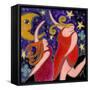 Big Diva Moon Goddesses Dancing-Wyanne-Framed Stretched Canvas