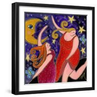 Big Diva Moon Goddesses Dancing-Wyanne-Framed Giclee Print