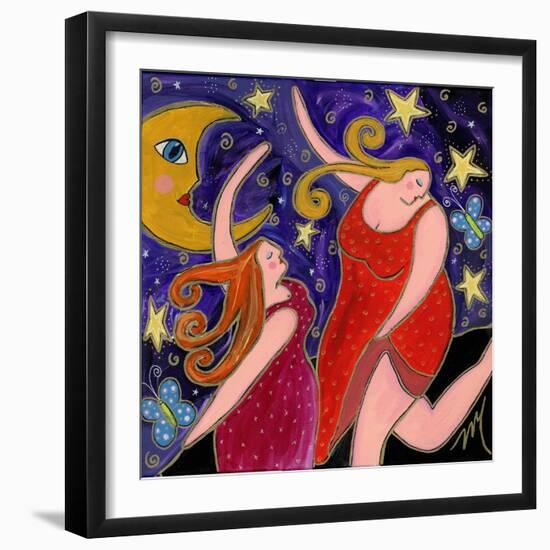 Big Diva Moon Goddesses Dancing-Wyanne-Framed Giclee Print