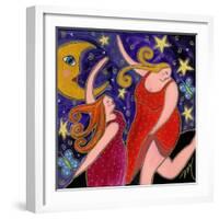 Big Diva Moon Goddesses Dancing-Wyanne-Framed Giclee Print