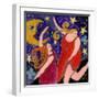 Big Diva Moon Goddesses Dancing-Wyanne-Framed Giclee Print