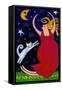 Big Diva Moonlight Goddess Dancing-Wyanne-Framed Stretched Canvas