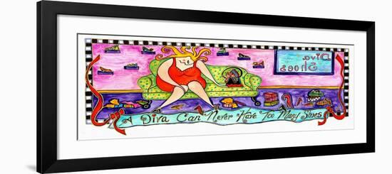 Big Diva Never Too Many Shoes-Wyanne-Framed Giclee Print