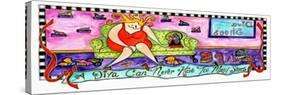 Big Diva Never Too Many Shoes-Wyanne-Stretched Canvas