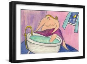 Big Diva Nude and Bath-Wyanne-Framed Giclee Print