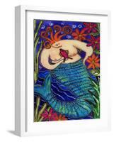Big Diva Redhead Mermaid-Wyanne-Framed Giclee Print