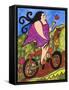 Big Diva Riding Bicycle-Wyanne-Framed Stretched Canvas