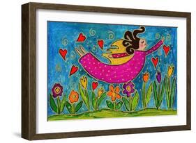 Big Diva Sprinkling Garden with Love-Wyanne-Framed Giclee Print