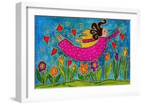 Big Diva Sprinkling Garden with Love-Wyanne-Framed Giclee Print