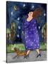 Big Diva Walking Little Dog-Wyanne-Stretched Canvas