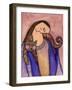 Big Diva with Cat on Shoulders-Wyanne-Framed Giclee Print