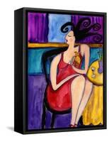 Big Diva with Designer Dog-Wyanne-Framed Stretched Canvas