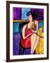 Big Diva with Designer Dog-Wyanne-Framed Giclee Print