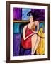 Big Diva with Designer Dog-Wyanne-Framed Giclee Print