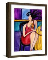 Big Diva with Designer Dog-Wyanne-Framed Giclee Print