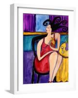 Big Diva with Designer Dog-Wyanne-Framed Giclee Print