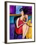 Big Diva with Designer Dog-Wyanne-Framed Giclee Print