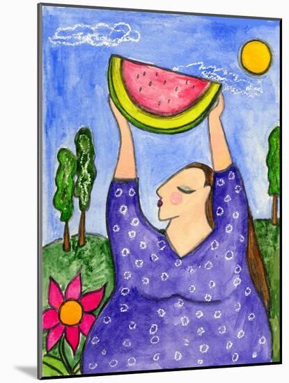 Big Diva with Watermelon-Wyanne-Mounted Giclee Print