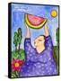 Big Diva with Watermelon-Wyanne-Framed Stretched Canvas