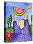 Big Diva with Watermelon-Wyanne-Stretched Canvas