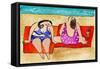 Big Divas Lounging on the Beach-Wyanne-Framed Stretched Canvas