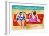 Big Divas Lounging on the Beach-Wyanne-Framed Giclee Print