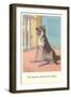 Big Dog Waits for Master-null-Framed Art Print