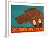 Big Dogs Are Great Choc-Stephen Huneck-Framed Giclee Print