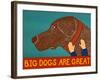 Big Dogs Are Great Choc-Stephen Huneck-Framed Giclee Print