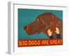 Big Dogs Are Great Choc-Stephen Huneck-Framed Giclee Print