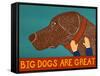 Big Dogs Are Great Choc-Stephen Huneck-Framed Stretched Canvas