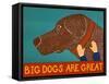 Big Dogs Are Great Choc-Stephen Huneck-Framed Stretched Canvas