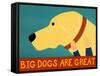 Big Dogs Are Great Yellow-Stephen Huneck-Framed Stretched Canvas