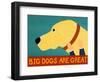 Big Dogs Are Great Yellow-Stephen Huneck-Framed Giclee Print